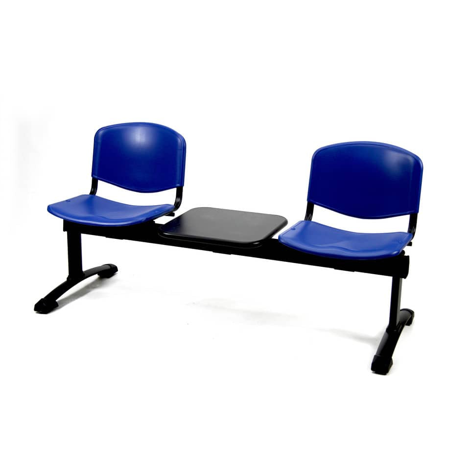 Panca 2 posti attesa Unisit Dado D5P2PT con tavolino - PPL blu D5P2PT/BL