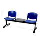 Panca 2 posti attesa Unisit Dado D5P2PT con tavolino - PPL blu D5P2PT/BL