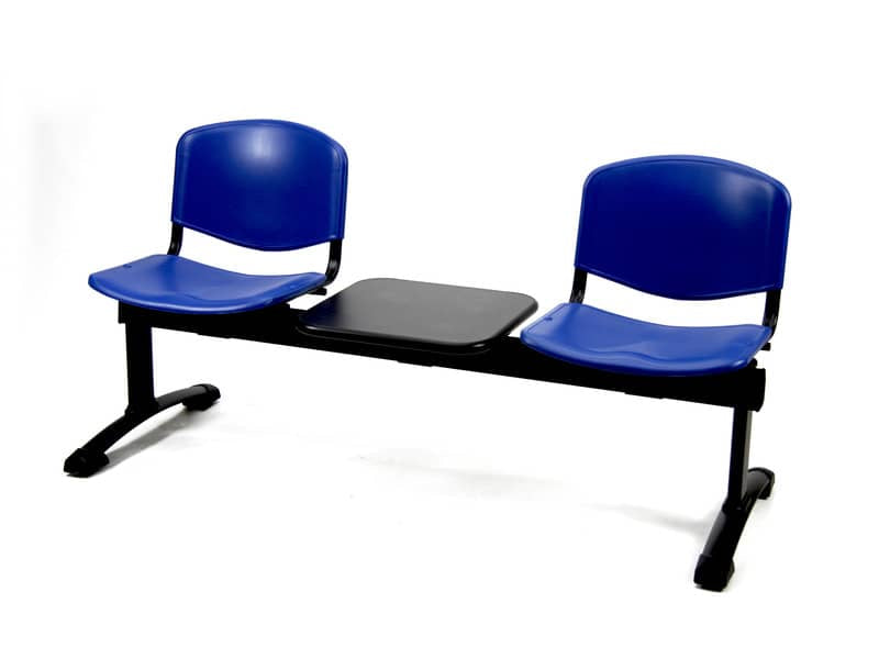 Panca 2 posti attesa Unisit Dado D5P2PT con tavolino - PPL blu D5P2PT/BL