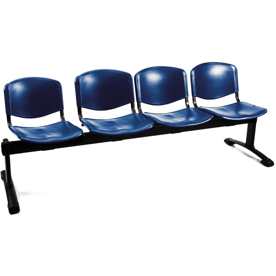 Panca 4 posti attesa Unisit Dado D54P - rivestimento ignifugo blu D54P/IB