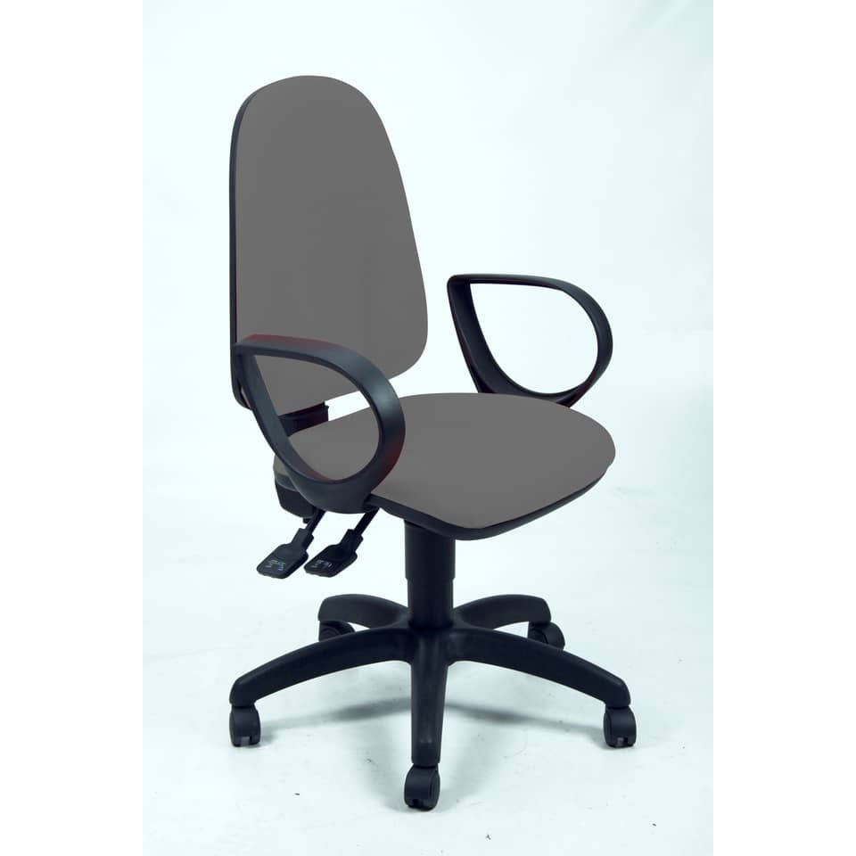 Sedia operativa girevole Unisit Team TMSY Eco smart - schiuma sagomata - rivestimento fili di luce grigio TMSY/F14