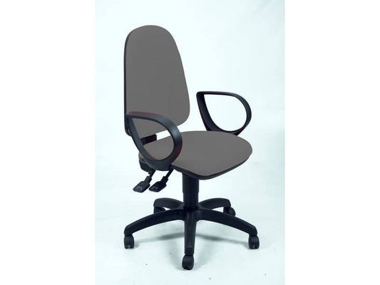 Sedia operativa girevole Unisit Team TMSY Eco smart - schiuma sagomata - rivestimento fili di luce grigio TMSY/F14