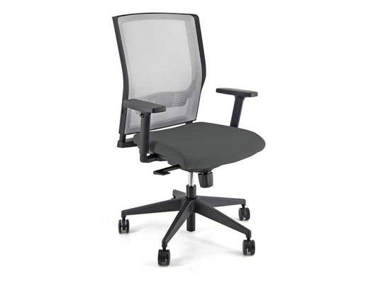 Sedia operativa girevole Unisit X Ray X2 schienale in rete grigio - rivestimento ignifugo grigio scuro - X2/IT