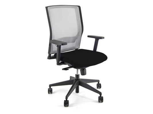 Sedia operativa girevole Unisit X Ray X2 schienale in rete grigio - rivestimento ignifugo nero - X2/IN