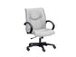 Poltrona direzionale girevole Unisit Fornax FXDO schienale basso rivestimento similpelle bianco - FXDO/KQ