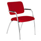 Sedia visitatore a 4 gambe Unisit Lithium LT4G struttura cromata - rivest. Eco rosso - LT4G/ER