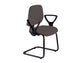 Sedia operativa visitatore Unisit Leda LDS Eco smart su slitta - rivestimento ignifugo - grigio scuro - LDS/IT