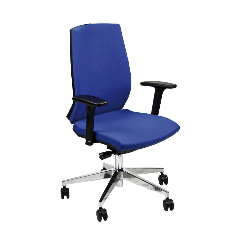 Sedia operativa girevole Unisit Larissa LR1S - rivestimento Eco blu - LR1S/EB