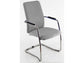 Sedia visitatore con slitta Unisit Lithium LTLTA schienale alto - rivest. similpelle grigio - LTLTA/KG