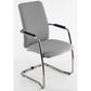 Sedia visitatore con slitta Unisit Lithium LTLTA schienale alto - rivest. similpelle grigio - LTLTA/KG