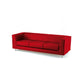 Divano attesa a 3 posti Unisit Quad QD3 schienale fisso - rivestimento tessuto ignifugo rosso - QD3/IR