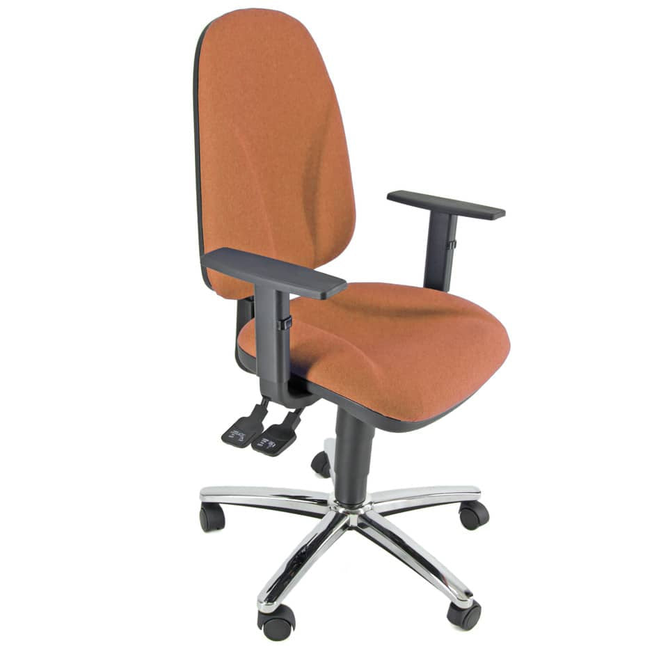 Sedia operativa girevole Unisit Team TMSYC Eco smart - schiuma sagomata - rivestimento Eco arancione - TMSYC/EA