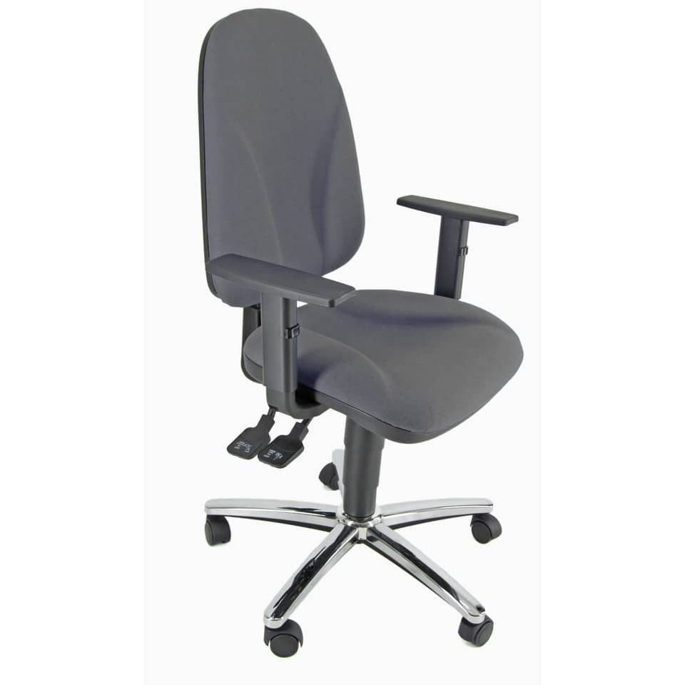 Sedia operativa girevole Unisit Team TMSYC Eco smart - schiuma sagomata - rivestimento Eco grigio scuro -TMSYC/ET