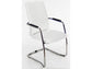 Sedia visitatore con slitta Unisit Lithium LTLTA schienale alto - rivest. pelle bianco - LTLTA/PQ