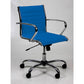 Poltrona direzionale girevole Unisit Pollux New PND schienale basso - rivest. ignifugo blu - con braccioli - PND/IB