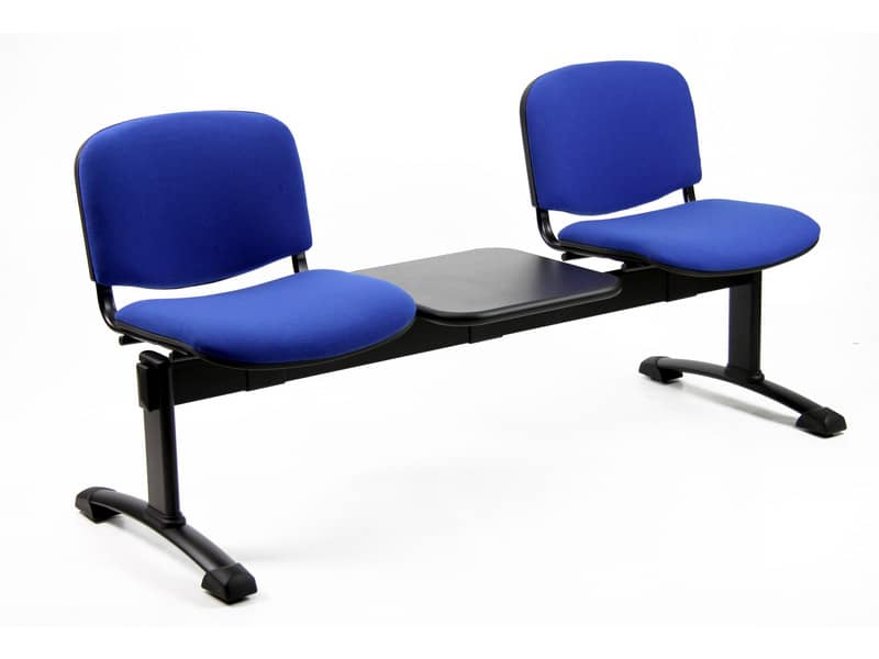 Panca 2 posti attesa Unisit Dado D52PT con tavolino - rivestimento Eco blu - D52PT/EB