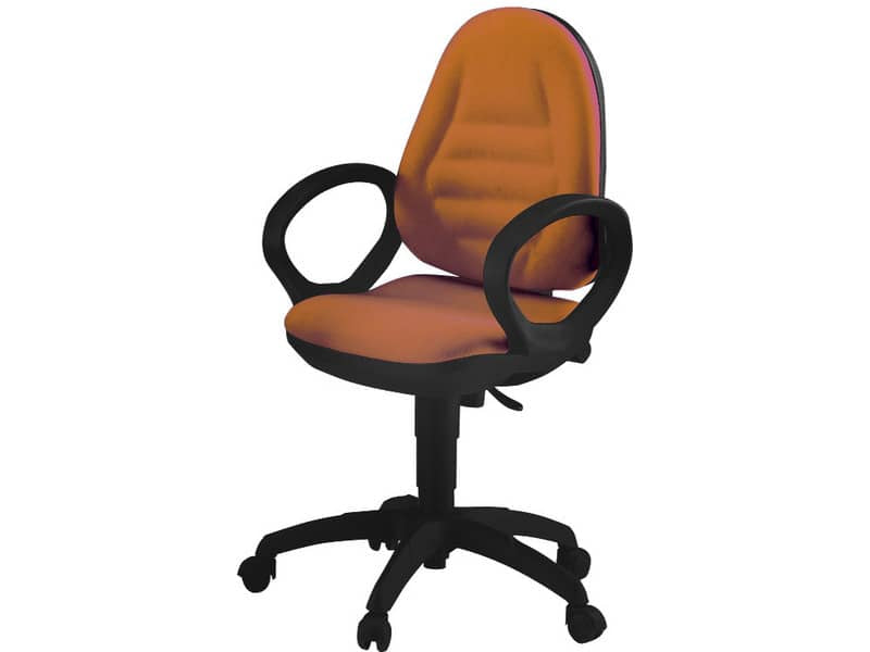 Sedia operativa girevole Unisit Metis MTA Eco Smart - rivestimento Eco arancione - MTAS/EA