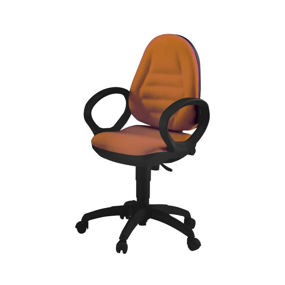 Sedia operativa girevole Unisit Metis MTA Eco Smart - rivestimento Eco arancione - MTAS/EA