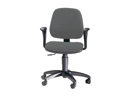 Sedia operativa girevole Unisit Leda LDB Eco smart - schienale basso - rivestimento ignifugo grigio -LDB/IT