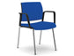 Sedia visitatore 4 gambe Unisit Kind KI4GNBR rivestimento ignifugo blu - con braccioli - KI4GNBR/IB