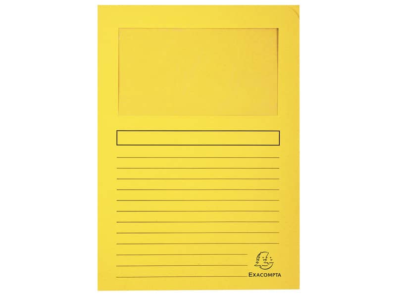 Cartelline con finestra Exacompta Forever® A4 cartoncino 120 g/m² giallo conf. da 100 - 50109E