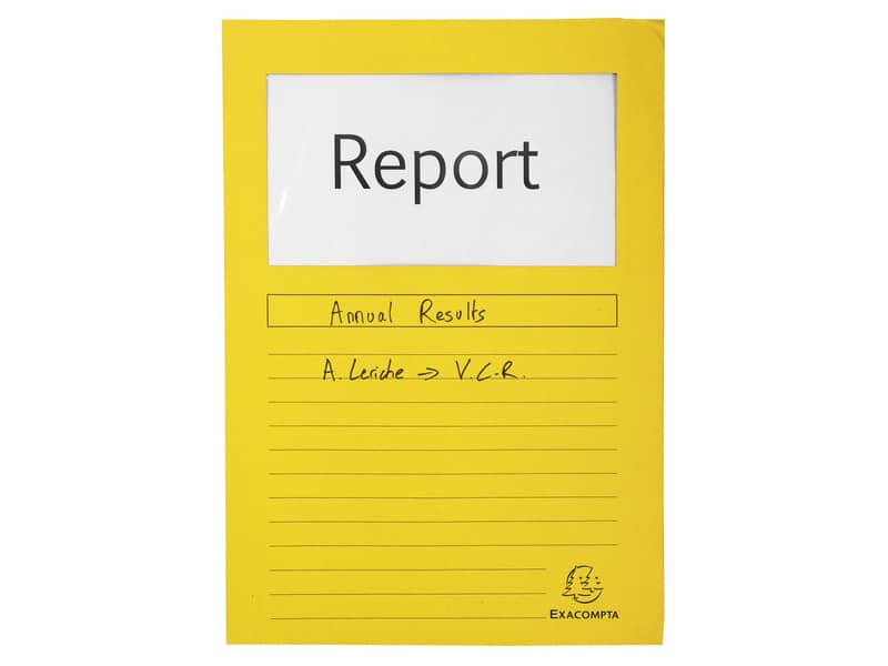 Cartelline con finestra Exacompta Forever® A4 cartoncino 120 g/m² giallo conf. da 100 - 50109E