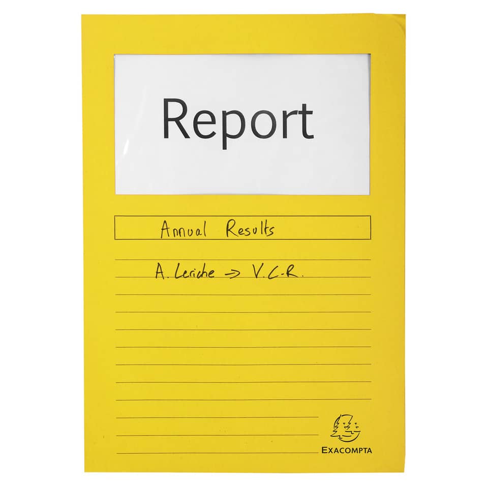 Cartelline con finestra Exacompta Forever® A4 cartoncino 120 g/m² giallo conf. da 100 - 50109E