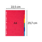 Intercalari in carta Exacompta 6 tasti colori vivaci cartoncino riciclato A4 220 g/mq - 2006E