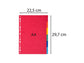 Intercalari in carta Exacompta 6 tasti colori vivaci cartoncino riciclato A4 220 g/mq - 2006E