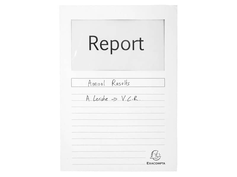 Cartelline con finestra Exacompta Forever® A4 cartoncino 120 g/m² bianco conf. da 100 - 50110E