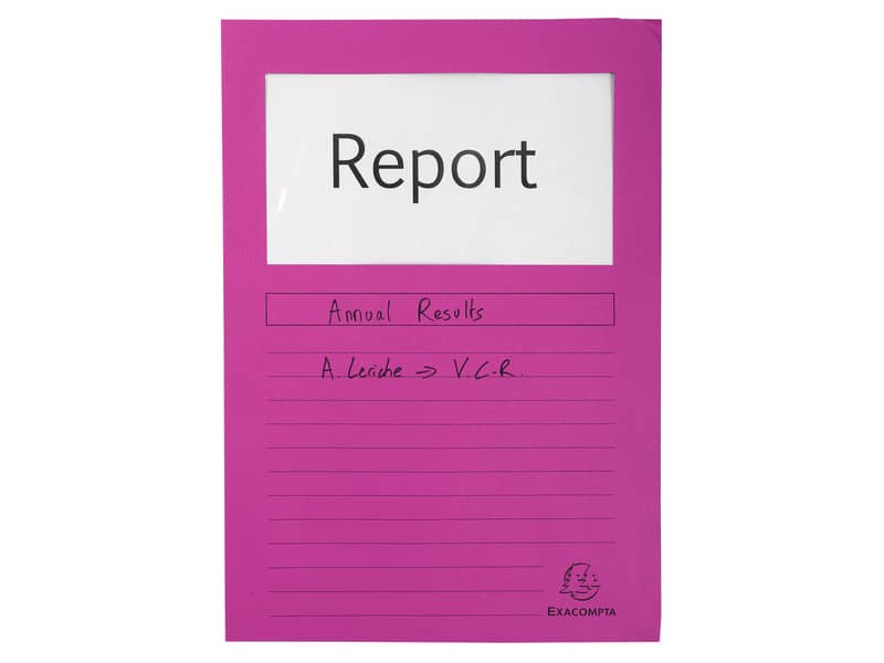 Cartelline con finestra Exacompta Forever® A4 cartoncino 120 g/m² fucsia conf. da 100 - 50108E
