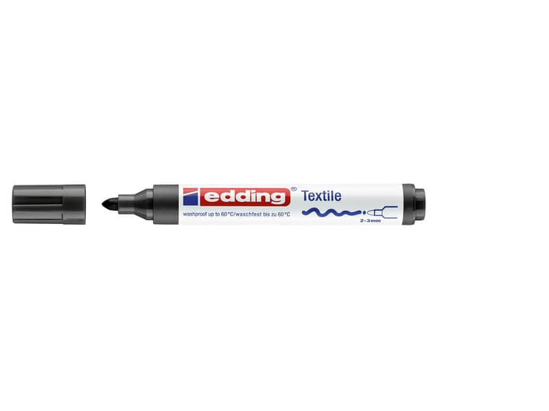 Marcatore per tessuti edding 4500 punta conica 2-3 mm nero 4-4500001