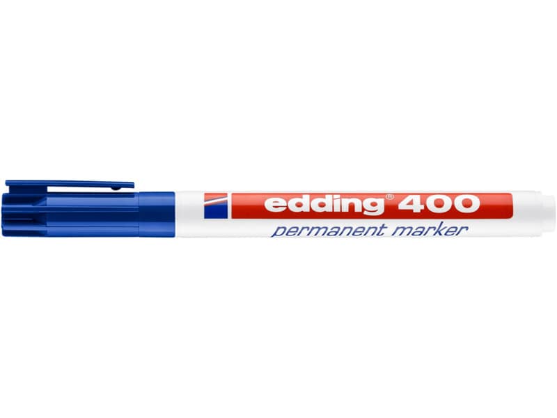 Marcatore permanente edding 400 punta conica 1 mm blu 4-400003