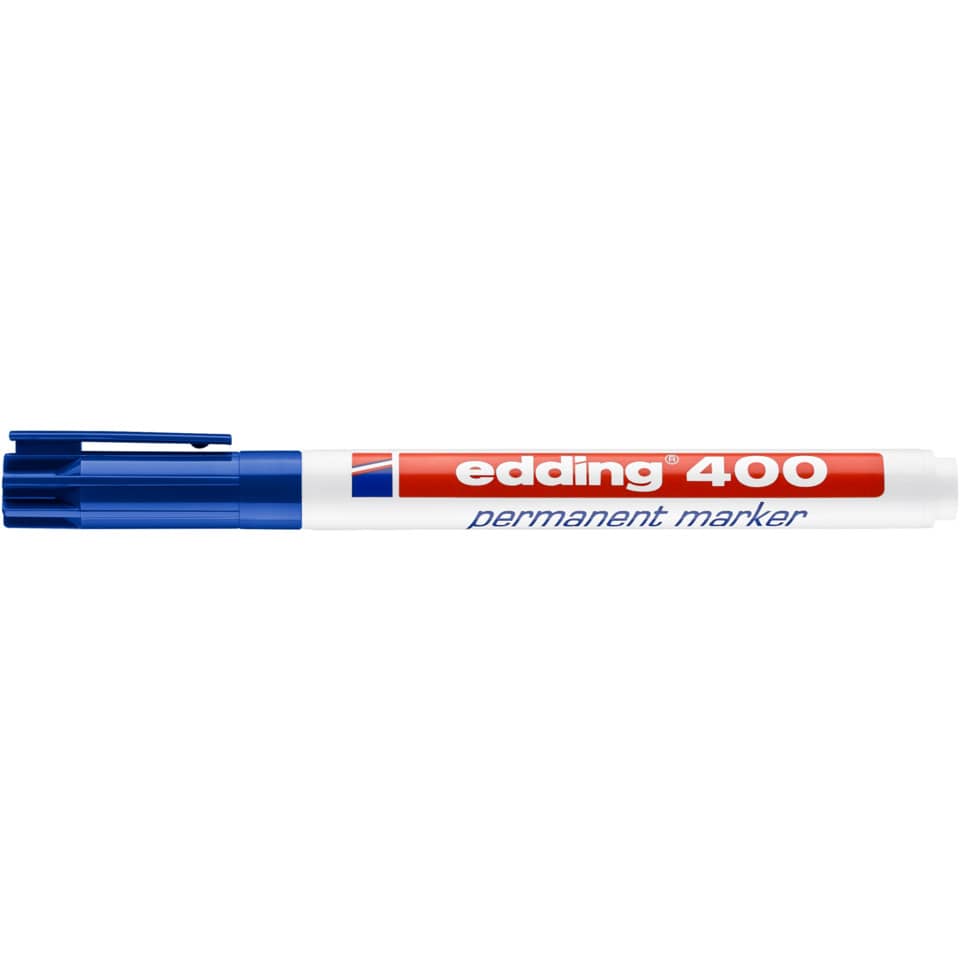 Marcatore permanente edding 400 punta conica 1 mm blu 4-400003