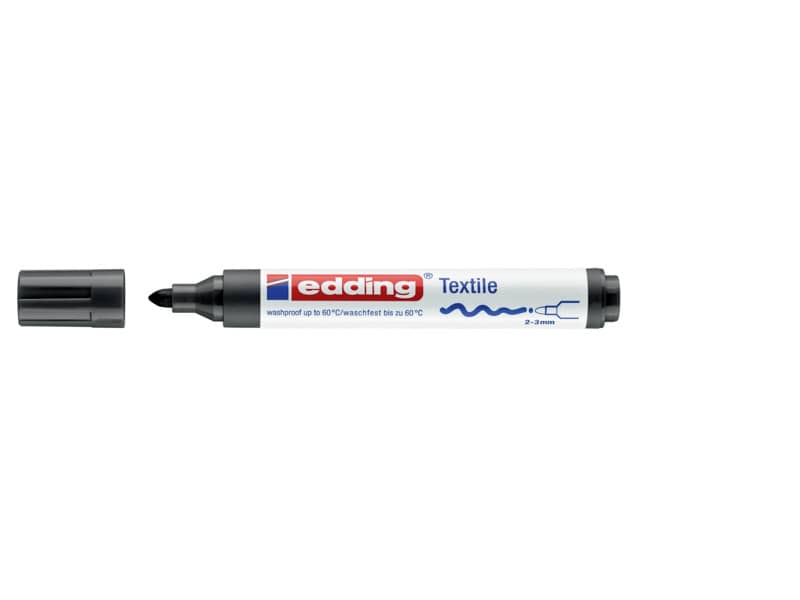 Marcatore per tessuti edding 4500 punta conica 2-3 mm nero 4-4500001