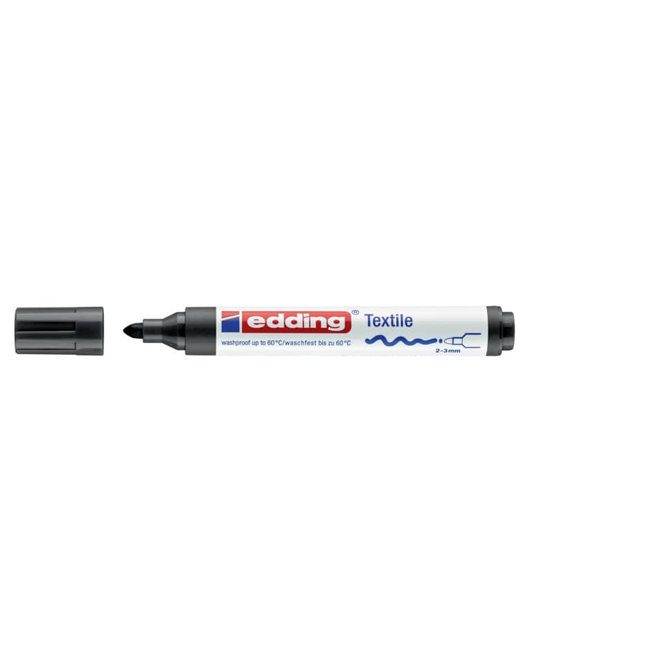 Marcatore per tessuti edding 4500 punta conica 2-3 mm nero 4-4500001