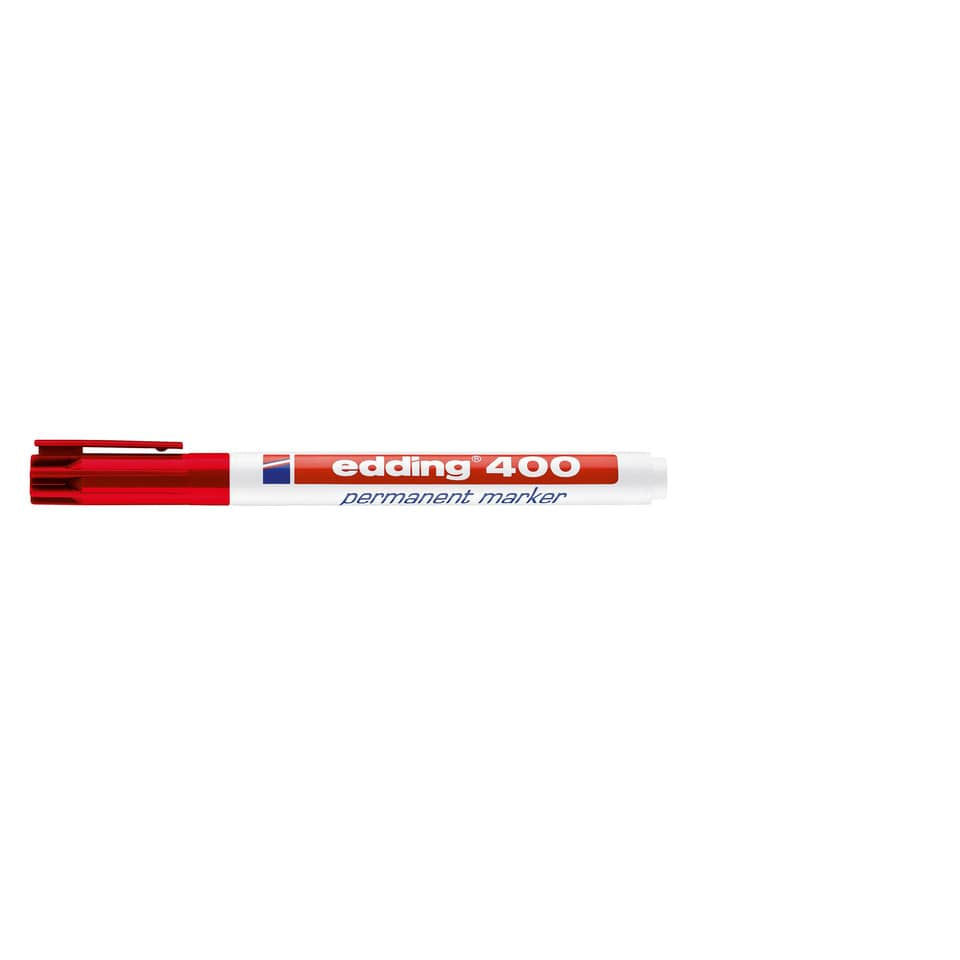 Marcatore permanente edding 400 punta conica 1 mm rosso 4-400002