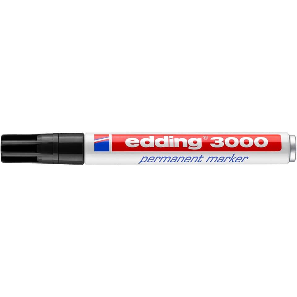 Marcatore permanente edding 3000 punta conica 1,5-3 mm nero 4-3000001