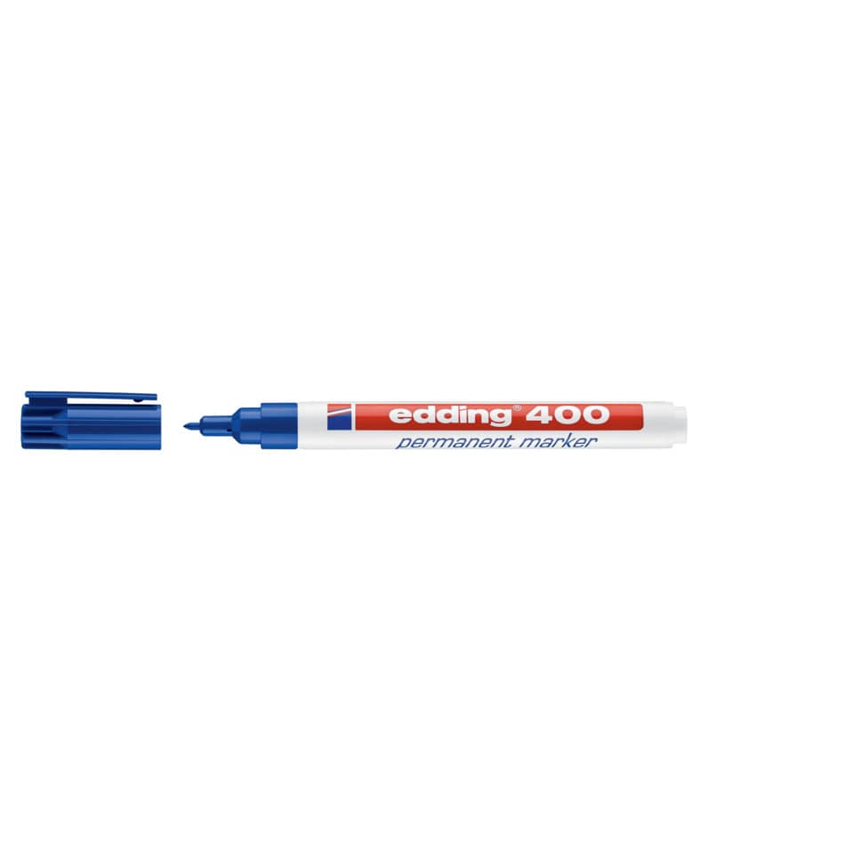 Marcatore permanente edding 400 punta conica 1 mm blu 4-400003