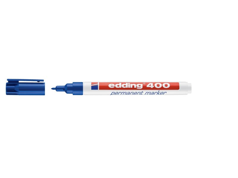 Marcatore permanente edding 400 punta conica 1 mm blu 4-400003