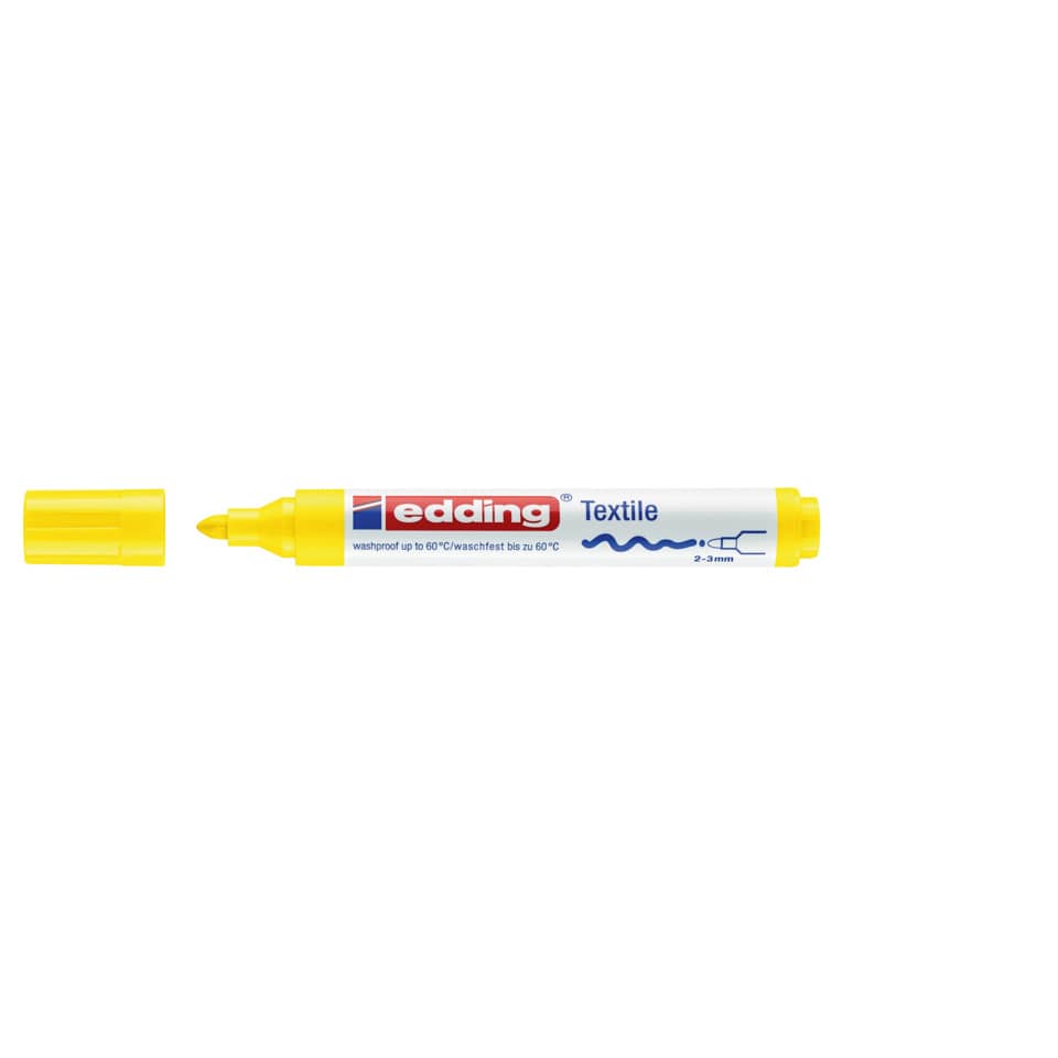 Marcatore per tessuti edding 4500 punta conica 2-3 mm giallo 4-4500005