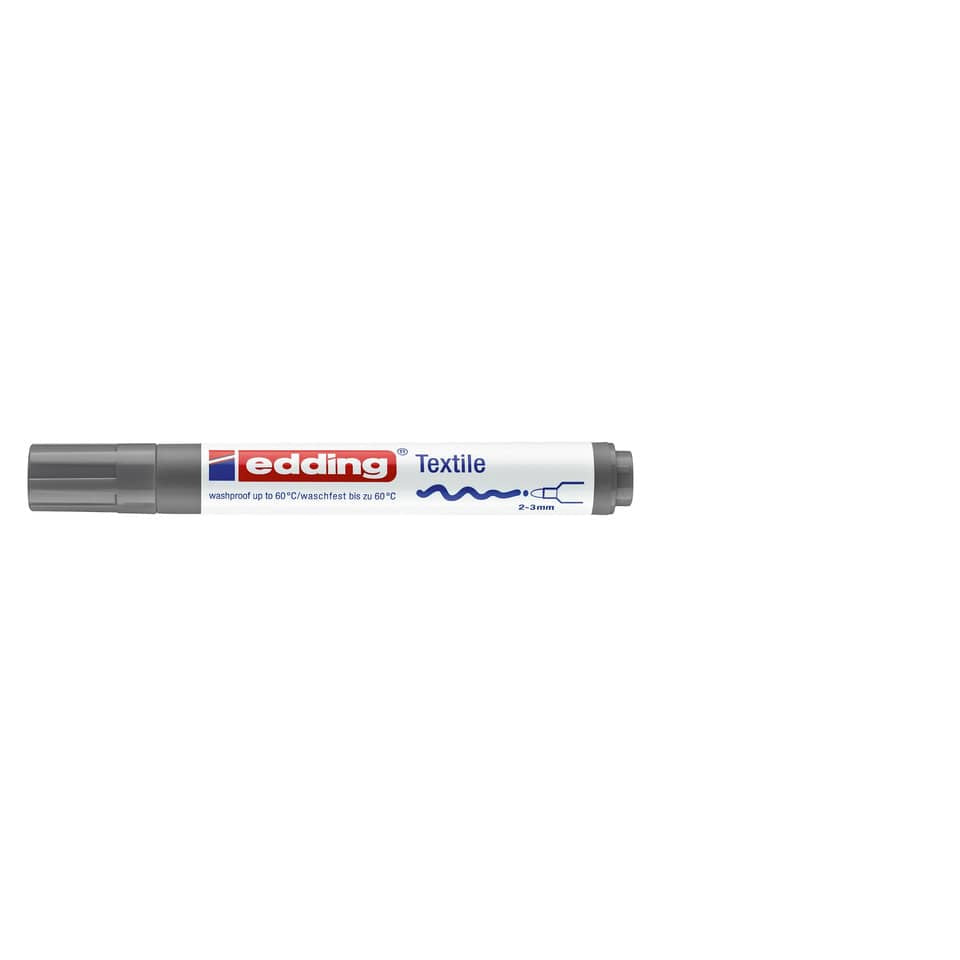 Marcatore per tessuti edding 4500 punta conica 2-3 mm grigio 4-4500012
