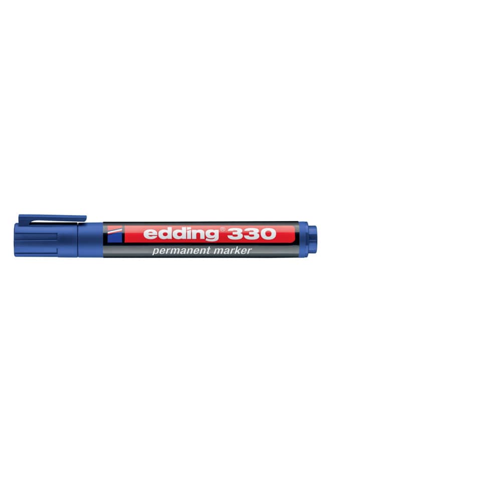 Marcatore permanente edding 330 punta scalpello 1-5 mm blu 4-330003