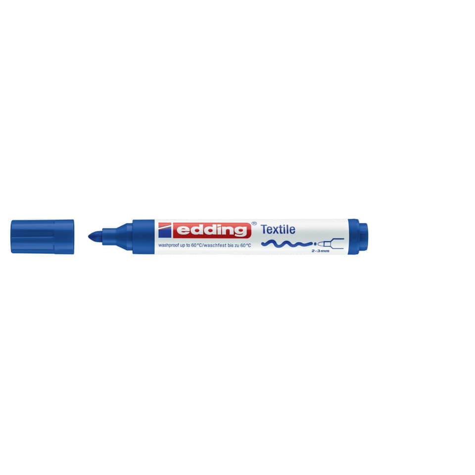 Marcatore per tessuti edding 4500 punta conica 2-3 mm blu 4-4500003