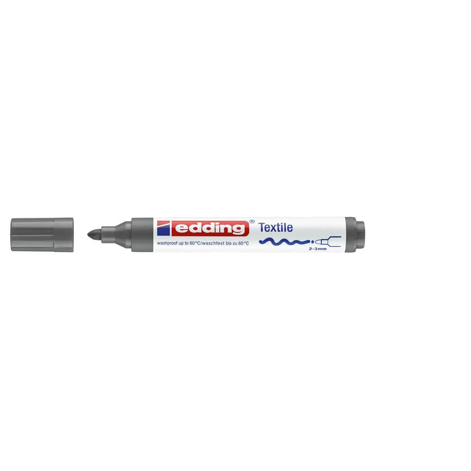 Marcatore per tessuti edding 4500 punta conica 2-3 mm grigio 4-4500012