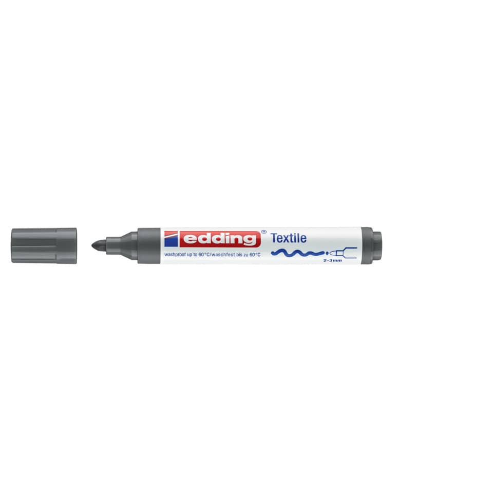 Marcatore per tessuti edding 4500 punta conica 2-3 mm grigio 4-4500012