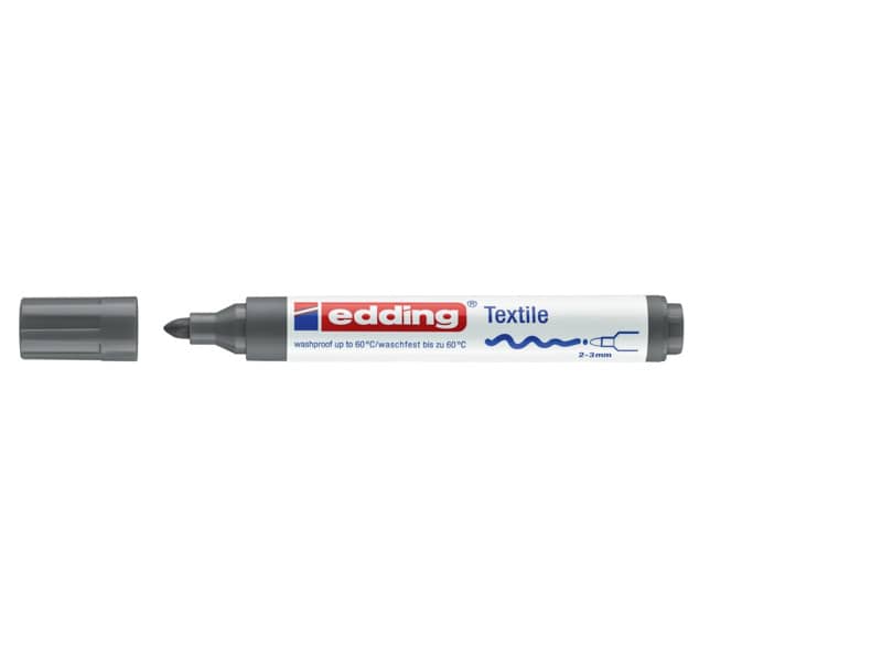 Marcatore per tessuti edding 4500 punta conica 2-3 mm grigio 4-4500012
