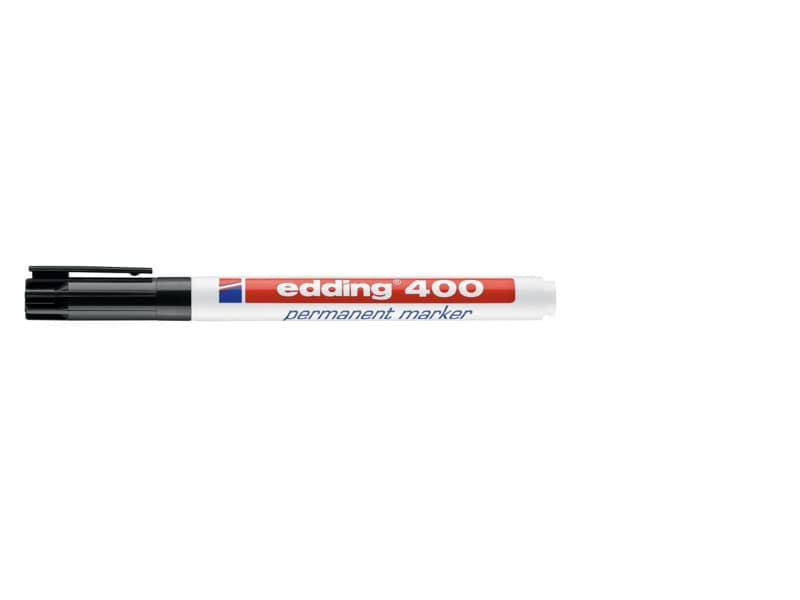Marcatore permanente edding 400 punta conica 1 mm nero 4-400001