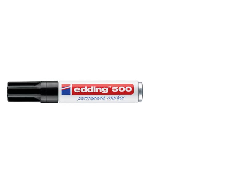 Marcatore permanente edding 500 punta scalpello 2-7 mm nero 4-500001