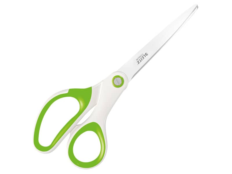 Forbici da ufficio Leitz WOW asimmetrica acciaio inox rivestito in titanio verde metallizzato 20,5 cm - 53192154